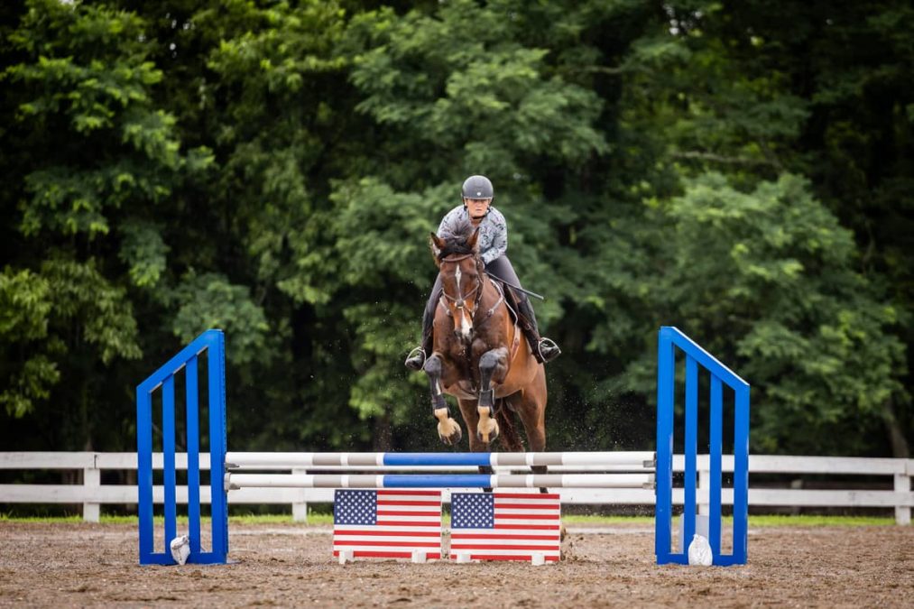 Jenn O'Neill jumping
